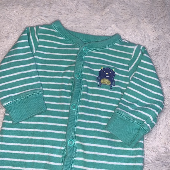 (2 for $10) carters monster footie/ sleeper - Picture 2 of 5